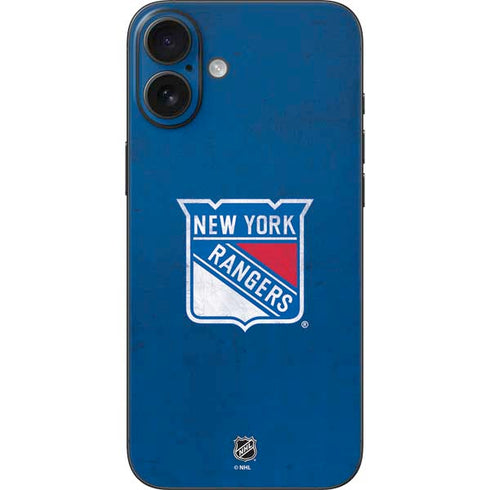 NHL New York Rangers Distressed iPhone 16 Plus Skin